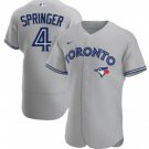 Mens Toronto Blue Jays George Springer Flex Baseball Jersey Grey