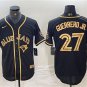 Men's Toronto Blue Jays Vladimir Guerrero Jr. Black Gold Cool Base Stitched Jersey