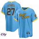 Men's Womens Youth Brewers Willy Adames Crew City Connect Jersey Powder Blue