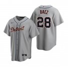 Men's Youth Detroit Tigers Javier Baez Stitched Cool Baseball Jersey Gray