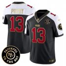Men's 49ers Brock Purdy Balck 2023 F.U.S.E. With Faithful To The Bay Patch Football Jersey