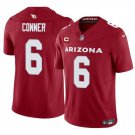 Men's Arizona Cardinals #6 James Conner Red 2024 F.U.S.E. With 3-Star C Patch jersey