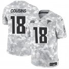 Men's Atlanta Falcons #18 Kirk Cousins 2024 F.U.S.E. Arctic Camo Salute to Service Limited Jersey