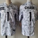 Men's Bengals #1 Ja'Marr Chase Camo 2024 F.U.S.E. Salute to Service Jersey