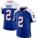 Men's Bills Tyler Bass Blue White 2023 F.U.S.E. Throwback Football Jersey