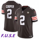 Men's Browns Amari Cooper Brown 2023 F.U.S.E. With Jim Brown Memorial Patch Jersey