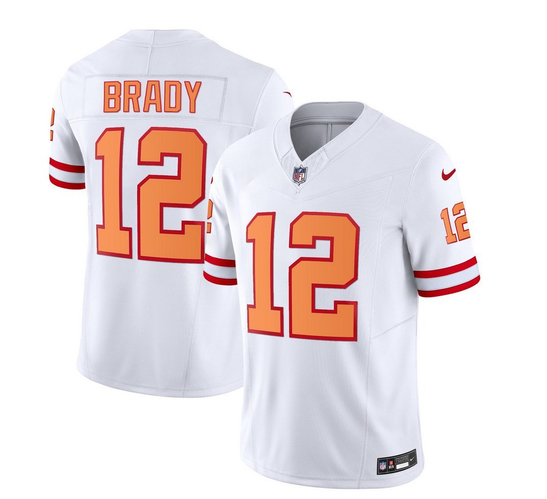 Men's Buccaneers Tom Brady White 2023 F.U.S.E. Vapor Limited Retro Jersey