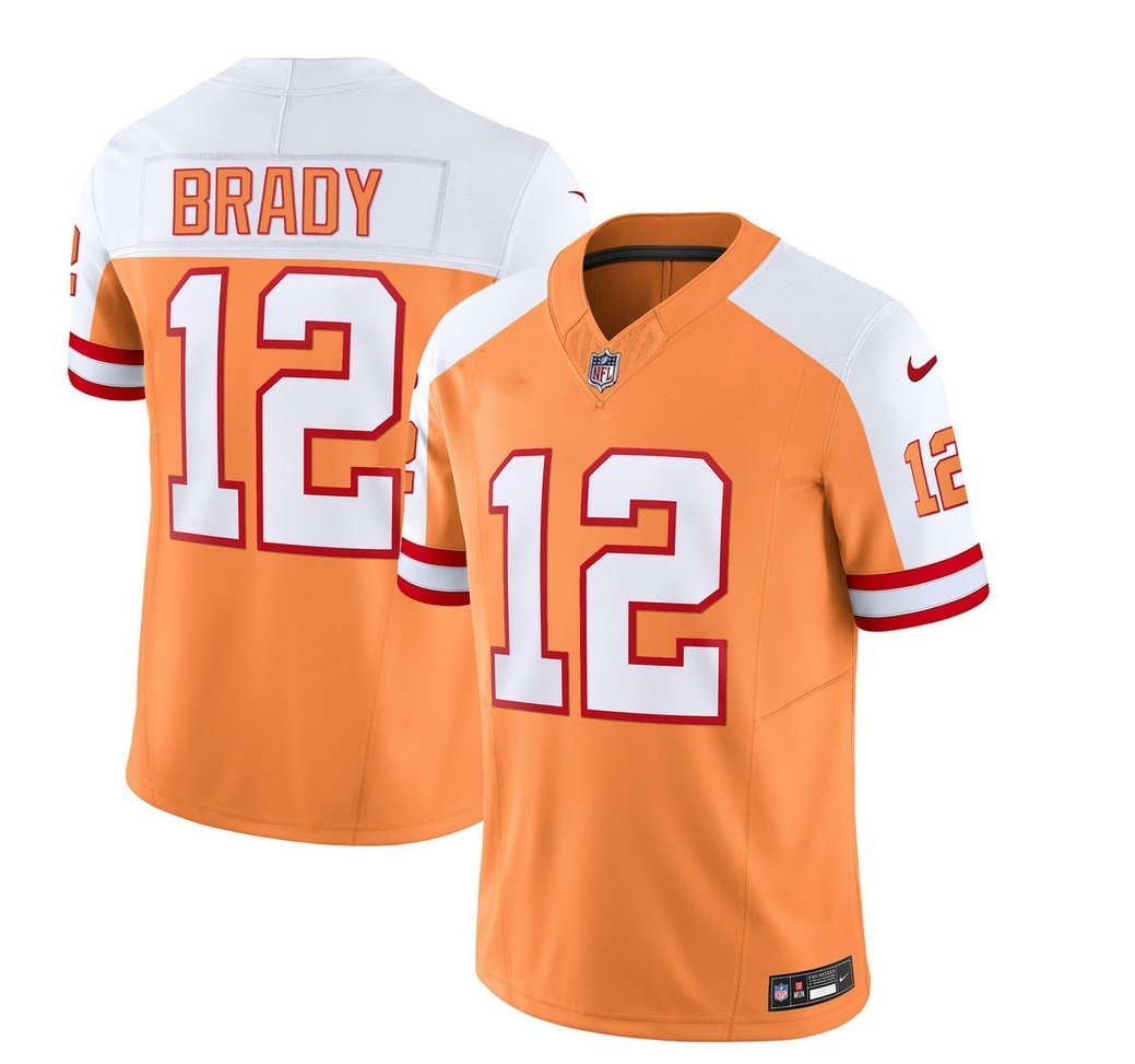 Men's Buccaneers Tom Brady Orange 2023 F.U.S.E. Vapor Retro Jersey
