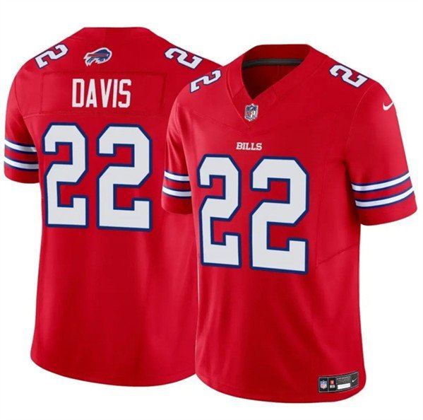Men's Buffalo Bills #22 Ray Davis Red 2024 F.U.S.E. Vapor Untouchable Limited Football Jersey