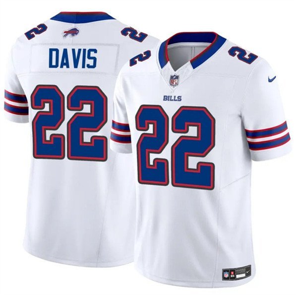 Men's Buffalo Bills #22 Ray Davis White 2024 F.U.S.E. Vapor Untouchable Limited Football Jersey