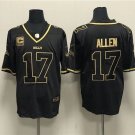Men's Buffalo Bills Josh Allen Black Gold With 4-Star C Patch Limited Stitched Jersey