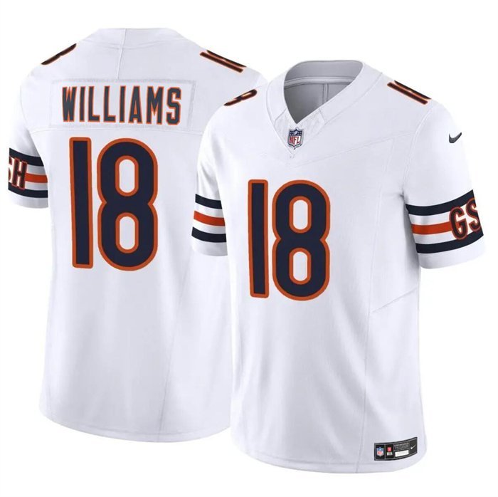 Men's Chicago Bears Caleb Williams White 2024 F.U.S.E. Vapor Football Jersey