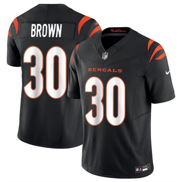Men's Cincinnati Bengals #30 Chase Brown Black 2024 F.U.S.E. Vapor Untouchable Jersey