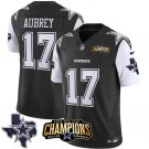 Men's Dallas Cowboys Brandon Aubrey 2023 F.U.S.E. NFC East Champions Ptach Football Jersey Black