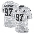 Men's Detroit Lions #97 Aidan Hutchinson Arctic Camo 2024 F.U.S.E. Salute to Service Jersey