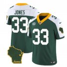 Men's Green Bay Packers Aaron Jones Green 2023 F.U.S.E. Home Patch Vapor Jersey