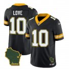 Men's Green Bay Packers Jordan Love Black 2023 F.U.S.E. Home Patch Vapor Jersey