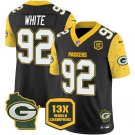 Men's Green Bay Packers Reggie White Black 2024 F.U.S.E. 13 Time World Champions Patch Jersey