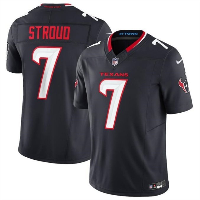 Men's Houston Texans C.J. Stroud Nike 2024 Navy Alternate F.U.S.E. Limited Player Jersey
