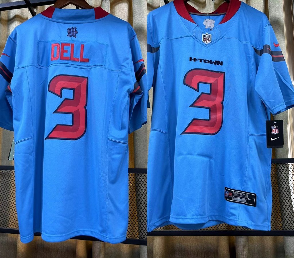 Men's Houston Texans Tank Dell Blue 2024 F.U.S.E. Limited Football Stitched Jersey