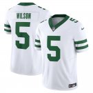 Men's Jets Garrett Wilson White 2023 F.U.S.E. Vapor Throwback Stitched Football Jersey