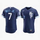 Mens Kansas City Royals Bobby Witt Jr. City Connect Flex Base Jersey Navy