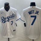 Men's Kansas City Royals Bobby Witt Jr. White With Patch Cool Baseball Jersey