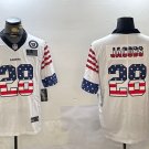 Men's Las Vegas Raiders #28 Josh Jacobs White national flag limted football Vapor Jersey
