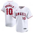 Men's Los Angeles Angels Gio Urshela White Home Limited Stitched Baseball Jersey