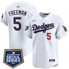 Men's Los Angeles Dodgers #5 Freddie Freeman White 2024 World Tour Seoul Series Home Jersey