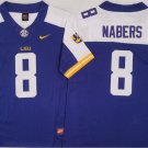 Men's LSU Tigers #8 Malik Nabers PurpleWhite F.U.S.E. Stitched Jersey