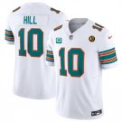 Men's Miami Dolphins #10 Tyreek Hill White 2023 F.U.S.E. Alternate With John Madden Patch Jersey
