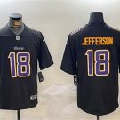 Men's Minnesota Vikings #18 Justin Jefferson Black Vapor Untouchable Limited Football Jersey