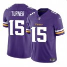 Men's Minnesota Vikings Dallas Turner Purple 2024 F.U.S.E. Vapor Limited Football Jersey