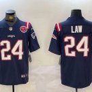 Mens New England Patriots #24 Ty Law Navy Vapor Limited Jersey