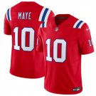 Men's New England Patriots Drake Maye Red 2024 F.U.S.E. Vapor Football Jersey