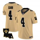 Men's New Orleans Saints Derek Carr Gold 2023 F.U.S.E. 1987 Legacy Jersey