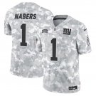 Men's New York Giants #1 Malik Nabers 2024 F.U.S.E Arctic Camo Salute to Service Limited Jersey