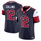Men's Nico Collins #12 Houston Texans 2024 Navy V5 Vapor Limited Stitched Football Jersey