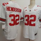Men's Ohio State Buckeyes #32 TreVeyon Henderson White FUSE College Football Jersey