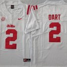 Mens Ole Miss Rebels #2 Jaxson Dart White Red F.U.S.E. Limited Football Game Jersey