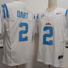 Mens Ole Miss Rebels Jaxson Dart 2024 FUSE White College Football Jersey