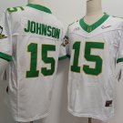 Men's Oregon Ducks #15 Tez Johnson White 2024 FUSE College Football Jersey