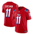 Men's Patriots Julian Edelman 2023 FUSE Red Football Jersey