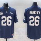 Men's Penn State Nittany Lions #26 Saquon Barkley Navy 2024 Fiesta Bowl Champions Patch Jersey