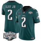 Men's Philadelphia Eagles #2 Darius Slay JR Green 2024 NFC East Champions With 3-Star C Jersey