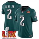Men's Philadelphia Eagles #2 Darius Slay JR Green 2025 Super Bowl LIX Patch Vapor Jersey