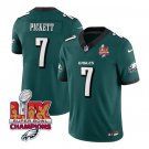 Men's Philadelphia Eagles #7 Kenny Pickett Green 2025 Eagles Logo Super Bowl LIX Patch Jersey