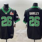 Men's Philadelphia Eagles #26 Saquon Barkley Black 2025 Super Bowl LIX Patch F.U.S.E. Jersey