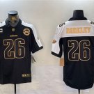 Men's Philadelphia Eagles #26 Saquon Barkley Black Gold 2024 New F.U.S.E. With 3-Star Jersey